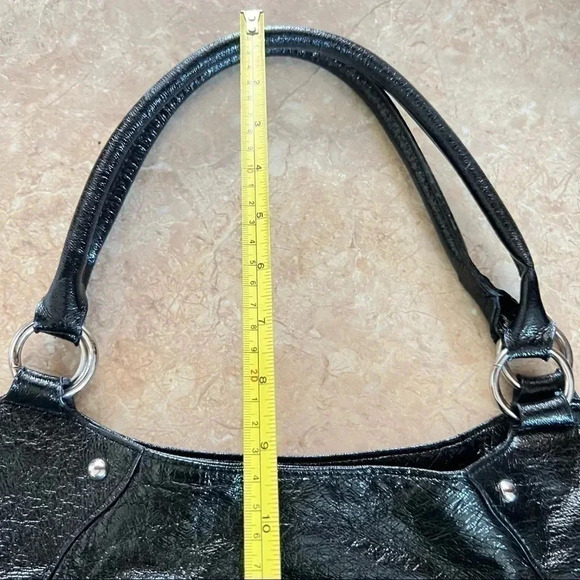 ALDO BLACK SHOULDER VINYL  BAG - Picture 11 of 15